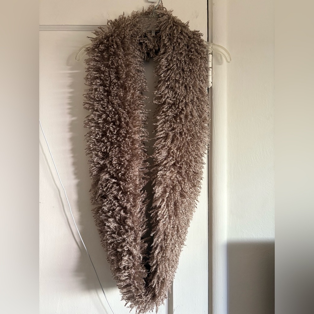 Lane Bryant Fuzzy Tan Scarf